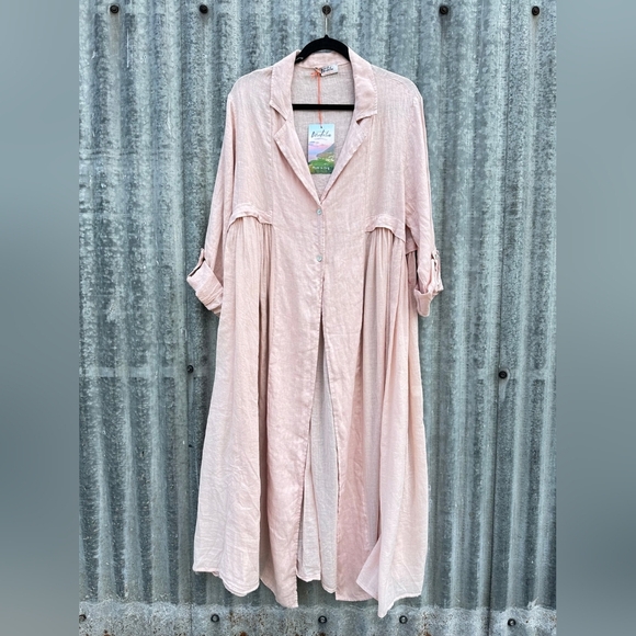 devitalia Dresses & Skirts - Devitalia Linen Coat Dress